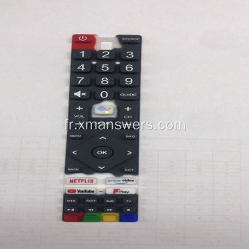 Clavier à distance en caoutchouc de silicone d&#39;impression de soie pour la télévision